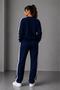 Women's Striped Detail Circular Necklace Sweat Suit - 2