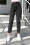 Smoked Boyfriend Mom Jean Black Karyıkama High Waist Daily Wear Comfortable Women's Denim Trousers New Season 2026