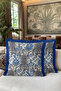 Exotic Tiger Jacquard Fringed Pillowcase-Authentic Bohemian Blue Cream Navy Blue Tassel Throw Pillow Cover - 6