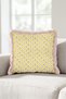 Floral Geometric Palace Motif Fringed Pillowcase - Oriental Pink Cream Tassel Throw Pillow Cover - 7