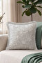 Floral Patterned Elegant Botanical Fringe Pillowcase-Romantic Garden Country Gray Tassel Throw Pillow Cover