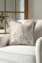Floral Bird Pattern Fringed Pillowcase - Botanical Beige Blue Mink Tassel Throw Pillow Cover - 7