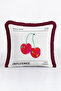 Cherry Pattern Pop Art Fringed Pillowcase - Retro Fruit Bohemian White Burgundy Tassel Throw Pillow Cover