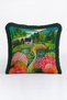 Botanical Garden Colorful Floral Fringed Pillow Cover - Fairytale Cottage Black Tassel Throw Pillow Cover - 6
