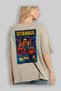Istanbul Turkey Beige Oversize Country City Back Printed Unisex T-Shirt 100% Cotton Premium - 3