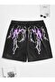 Unisex Oversize Relaxed Fit High Waist Special Design Printed Summer Shorts