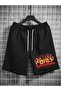 Unisex Oversize Relaxed Fit High Waist Special Design Printed Summer Shorts