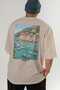 Portofino Italy Beige Oversize Country City Back Printed Unisex T-Shirt 100% Cotton Premium - 6