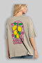 Amalfi Coast Beige Oversize Country City Back Printed Unisex T-Shirt 100% Cotton Premium - 3