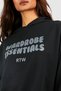 Wardrobe Essentials Rtw Tracksuit Set - Black Printed Set Jogger Sweatshirt Wide Leg Hoodie - 2