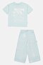Lounge By Kids Boy 2 Pieces Graphic Print T-Shirt And Bottom Pyjama Set, Light Blue - 2