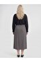 High Waist Lace-Up Denim Skirt Black - 4