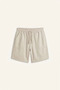 Ultra Soft Relax Fit Elastic Waist Beige Bermuda Shorts H7654Ax26Hs