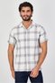 Men Regular Fit Checkered Short Sleeve Casual Shirt, Multicolor