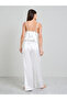 White Pack Of 3 - Satin Lace Cami, Robe And Pyjama Set - 6