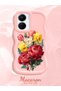 Vivo Y16 Compatible Case Camera Protector Pink Silicone Couple Phone Case Floral Pattern - 2