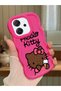 Oppo Reno 14F Compatible Case Camera Protector Red Silicone Couple Phone Case Kitty Pattern