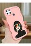 Realme C25Y Compatible Case Camera Protector Pink Silicone Couple Phone Case Girl Pattern
