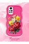 Redmi Note 12 Pro 4g Compatible Case Camera Protector Red Silicone Couple Phone Case Floral Pattern - 2