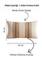 Knitted Colorful Lace Detailed Cotton Modern Decorative Hidden Zipper Throw Pillow Cover 35X55 cm - 2