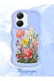 Poco X7 Pro Compatible Case Camera Protector Blue Silicone Couple Phone Case Floral Pattern - 2