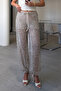 New Season Sequined Shalwar Trousers - Beige - 5