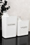 Set of 2 Self-Scale Detergent Boxes with Labels 3000 ml - 2200 ml Powder Detergent Softener Label Scale Lid Detergent Container