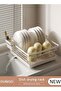 Dish Rack for Kitchen Counter,Stainless Steel Sink Dish Drainer Rack With Tray Kitchen Drying Rack For Drying Glasses, Bowls, Plates, Clear