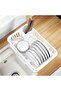 Dish Drying Rack with Drainboard - Expandable, Space Saving - Polypropylene - Dish Rack for Kitchen Counter - Dish Drainers with Spout - Kitchen Sink Organizer - 5