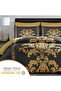 lazzaro home feel the difference Double Duvet Set - Premium Microfiber Reversible Duvet Cover Double (200 x 200 cm) 3 PCs