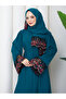 Women's Lace-Detachted Shawl with Lace Details, Tesstur Ferace Kep - 2