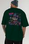 Wizard Owl Oversize Back Printed Green T-Shirt Unisex 100% Cotton Premium Design Streetwear - 6