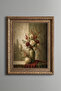 Peony Flowers in a Vase - Vintage Patterned Painting - Thick Model
