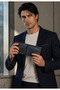 Navy Blue Men's Leather Wallet with Additional Compartment, Card Holder, Id and Driver's License - Men's 100% Genuine Leather Wallet Accessory - Pc-2361 - 7