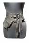 Honoria Asymmetrical Cut Tasseled Black Leather Belt - 4