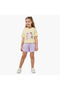 Crew Neck Short Sleeves T-shirt with Floral Sequin Detail - 3