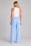 Relaxed Fit Wide Leg Women's Trousers with Elastic Waist and Lace-Up Detail, Casual Stylish Loose Trousers - 3