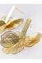 Gold Color Leaf Figured Dangle Earrings - 2