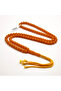 Afghani Muski Rosary 99 Beads 7.5mm Vibrant Orange Prayer Beads Tasbih Yellow Braided Tassel