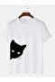 Unisex Oversize Wolf Turkish Flag Printed Crew Neck Short Sleeve Black T-Shirt