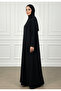 Elegant Black Beaded Abaya-898 - 3
