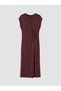 Peak New Season Burgundy Ruched Modal Blend Dress - 5