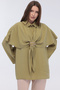 -Double Tunic with Cape Buckle Fastening at the Waist, Modal Woven Fabric - 4