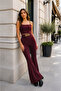 Comfortable and Trendy Chain Strap Crepe Crop Top & Pants Set