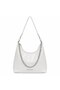 Soft Leather Casual Chain Accessory, Knitted Sleeve Detail, 3-Compartment Shoulder Bag - 4