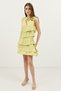 Yellow Ruffled Women's Mini Dress