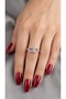 Mesika Model Adjustable Women's Ring with Zircon Stone in Gold and Silver Color Stylish and Elegant Design with a Steel Look - 3