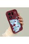 Oppo Find X9 Pro 5g Compatible Case Camera Protector Burgundy Silicone Couple Phone Case Floral Pattern - 3