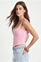 Women's Jonette 100% Cotton Combed Cotton Hook Detailed Corset Look Soft Pink Knitted Blouse - 4