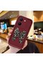 Vivo Y36 Compatible Case Camera Protector Claret Red Silicone Couple Phone Case Bow Tie Pattern
